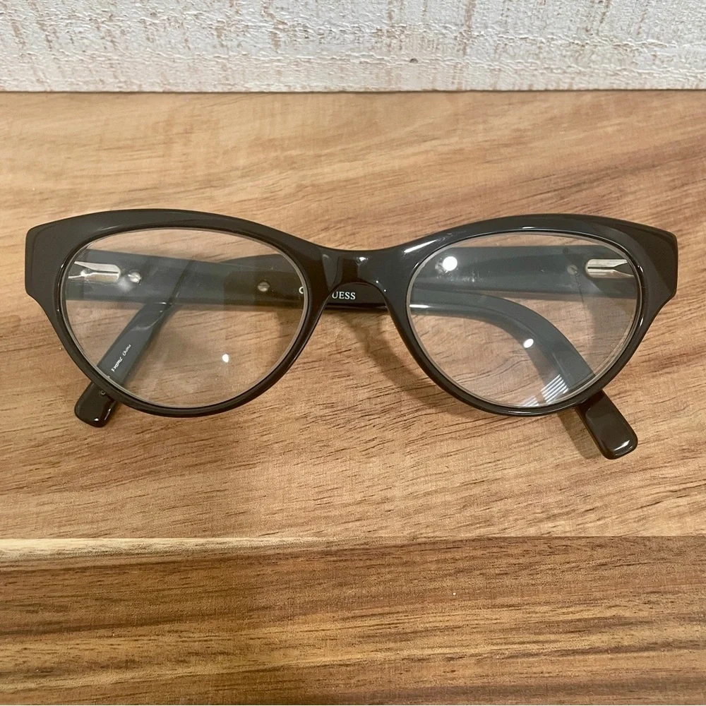 GUESS GU2285 Black Modified Oval Cat Eye Full Rim Saddle Bridge FRAMES 50-17-135